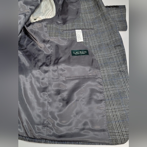 Lauren Ralph Lauren Men's Wool Blend Gray 2 Button Blazer Sportcoat 46R - Picture 6 of 14